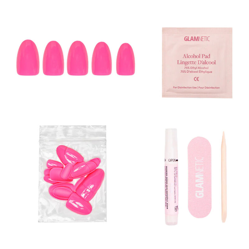Glamnetic Hot Pink Press-On Nails image number 3