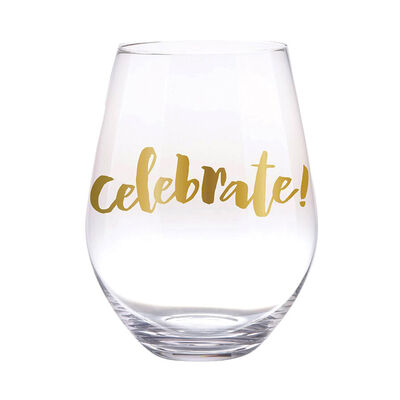 Slant Celebrate Wine Glass