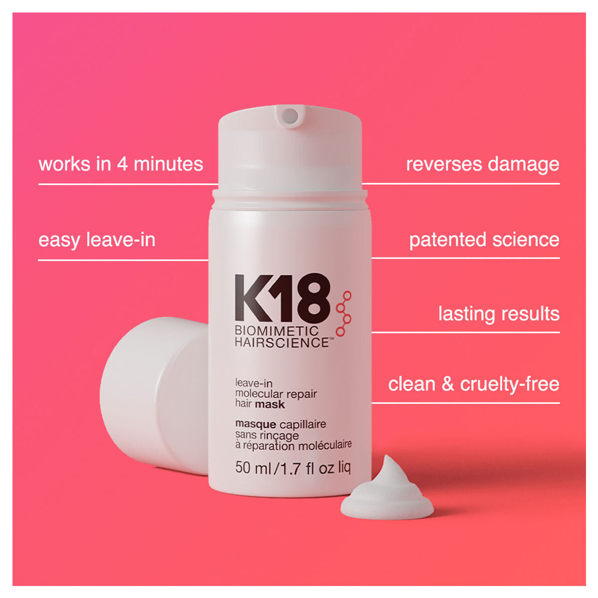 K18 Leave-In Molecular Repair Hair Mask