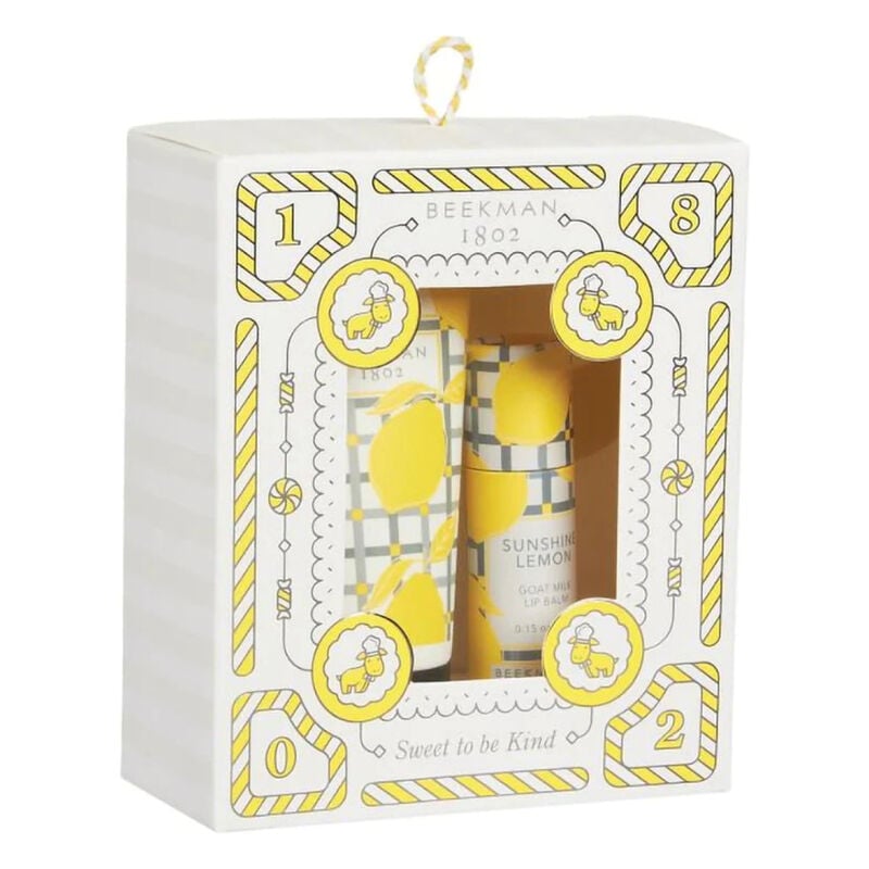 Beekman 1802 Sunshine Lemon Hand Cream & Lip Balm Set image number 0