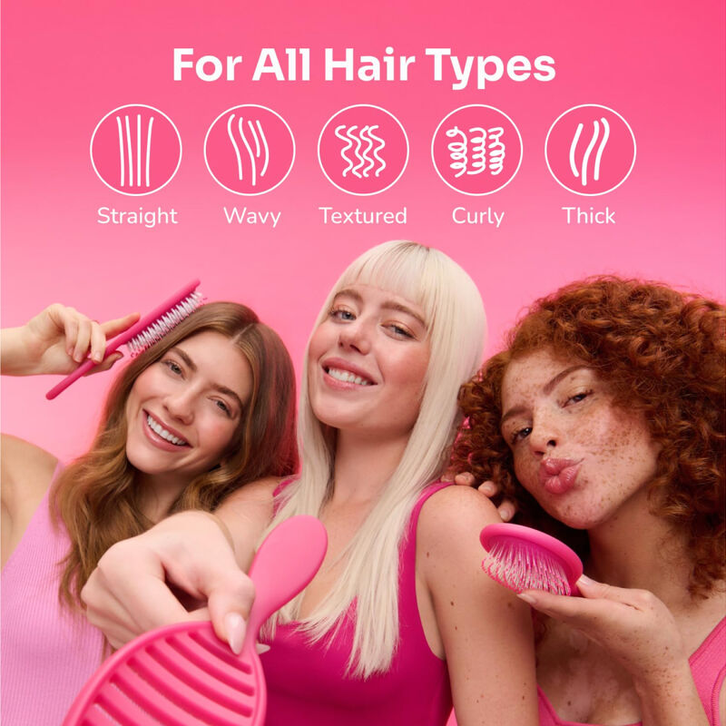 The Wet Brush Pro Flex Dry Paddle Frost Pink image number 2