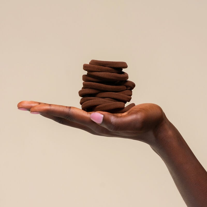 Kitsch Seamless Hair Elastic Chocolate 20pc image number 1