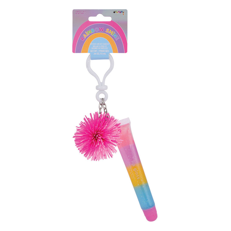 iscream Rainbow Shine Lip Gloss and Key Chain Set image number 0