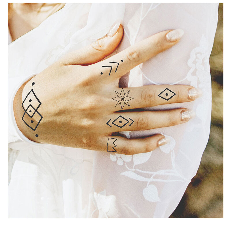 INKED by Dani Geometric Temporary Tattoos Pack image number 5