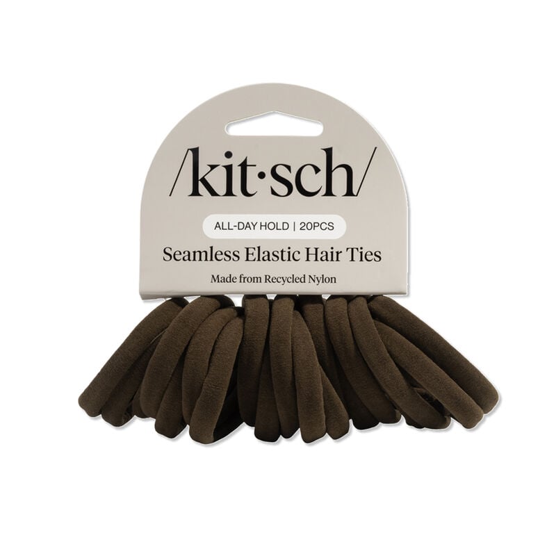 Kitsch Seamless Hair Elastic Chocolate 20pc image number 0