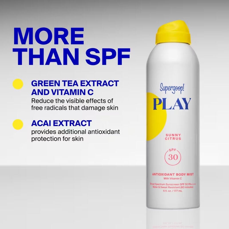 Supergoop! PLAY Antioxidant Body Mist SPF 30 with Vitamin C image number 1