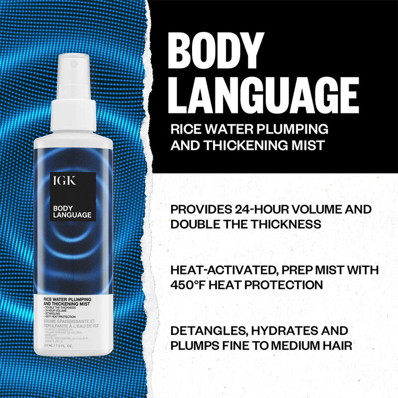 IGK Body Language Rice Water Plumping and Thickening Mist image number 4