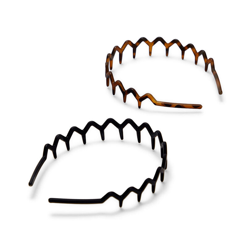 Kitsch Recycled Plastic Zig Zag Headband 2 pc Set image number 1