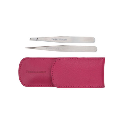 Tweezerman Petite Tweeze Set with Pink Case