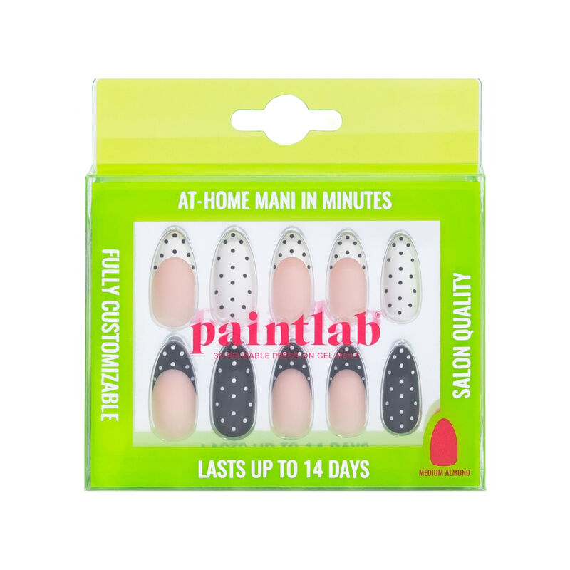 Paintlab Polka Dot Couture Almond Press On Nails image number 0
