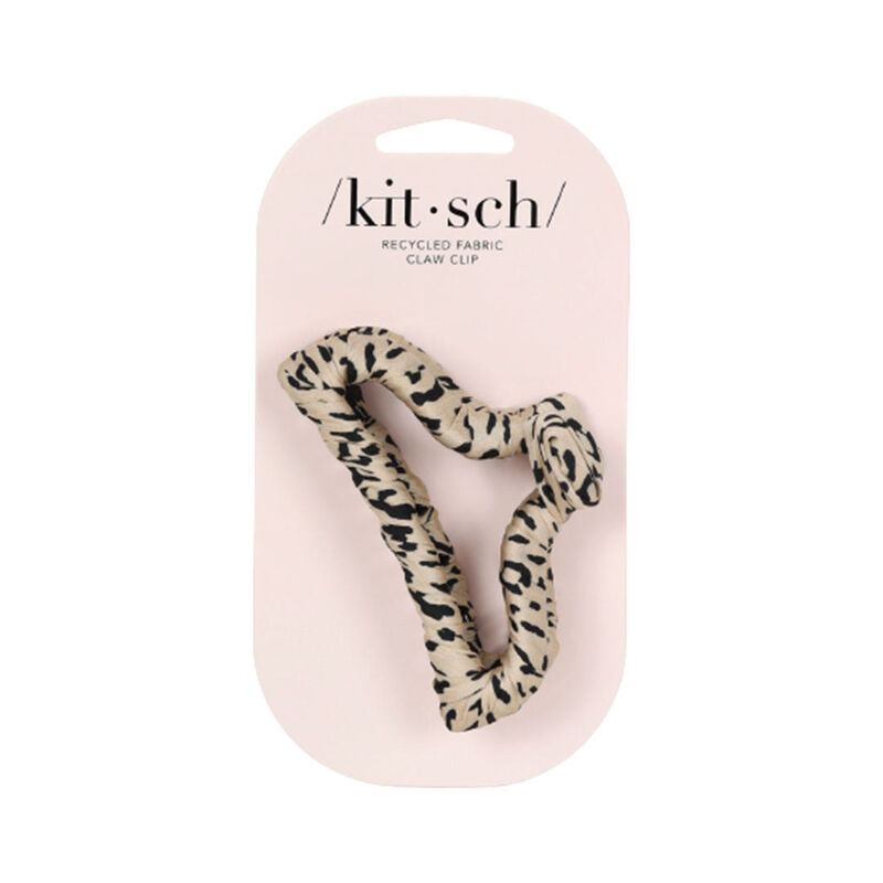 Kitsch Satin Wrapped Claw Clip - Leopard image number 0