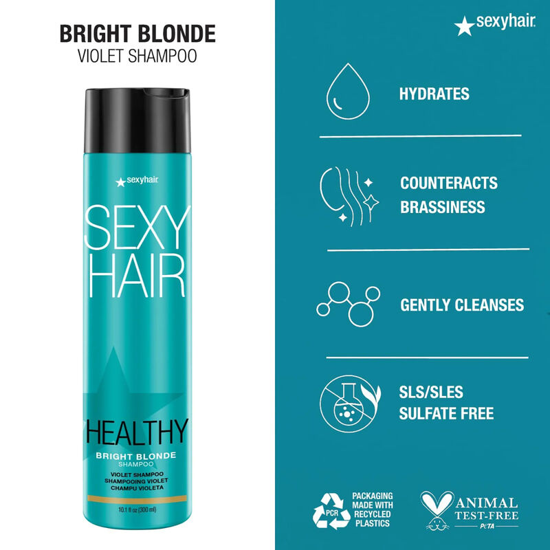 Sexy Hair Healthy Sexy Hair Bright Blonde Shampoo image number 1