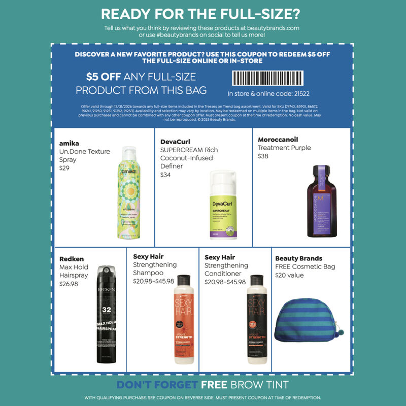 Beauty Brands Tresses on Trend - Luxury Hair Discovery Bag image number 2