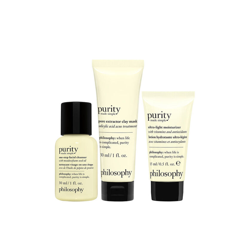 philosophy Purity Made Simple Cleanse, Purify, Hydrate Mini Set image number 1