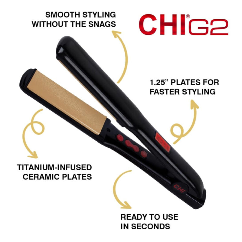 CHI G2 1.25" Ceramic and Titanium Infused Iron image number 2