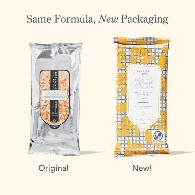 Beekman 1802 Honey & Orange Blossom Face Wipes image number 3