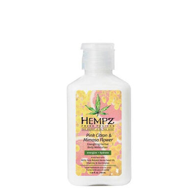 Hempz Fresh Fusions Pink Citron & Mimosa Flower Energizing Herbal Body Moisturizer Travel Size