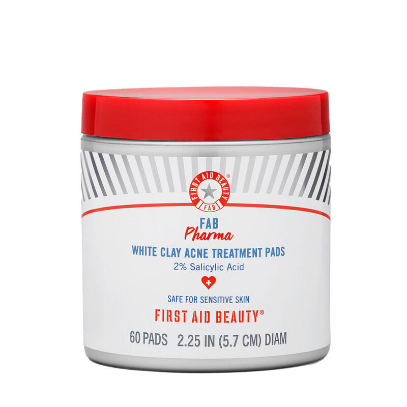 First Aid Beauty FAB Pharma White Clay Acne Treatment Pads 2% Salicylic Acid image number 0