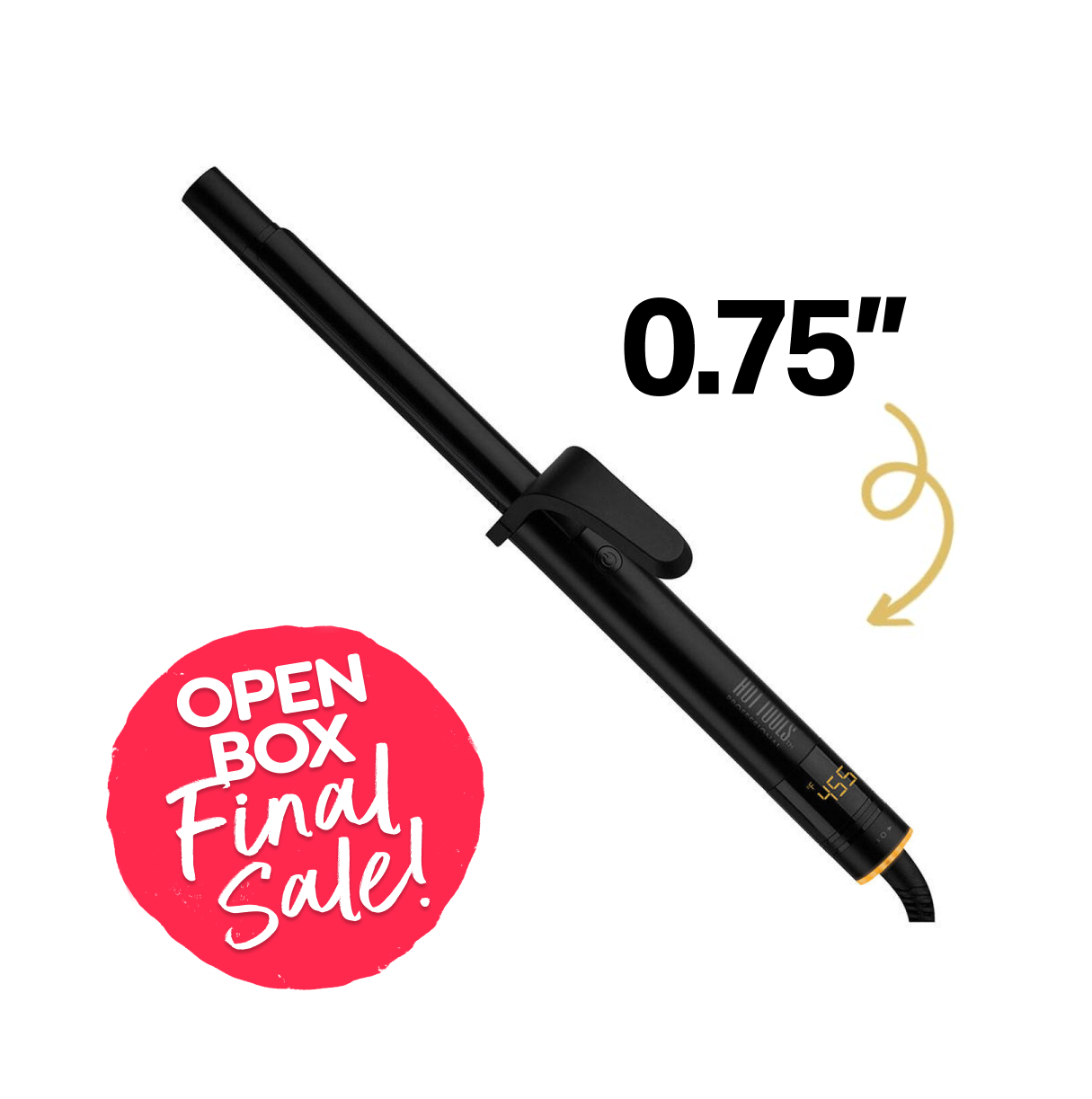Open Box Hot Tools Black Gold Digital Curling Iron 0.75'' (Final Sale)